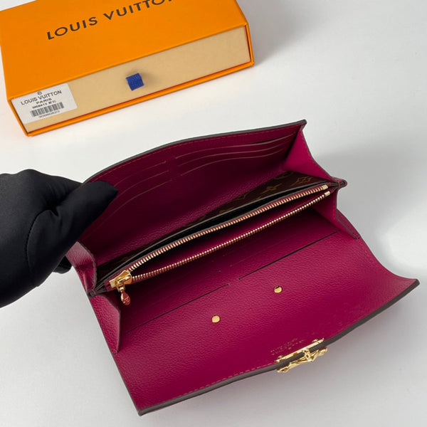 LV M58413 Pallas Wallet Purple-red Monogram Canvas 221567