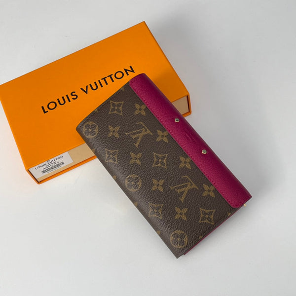 LV M58413 Pallas Wallet Purple-red Monogram Canvas 221567