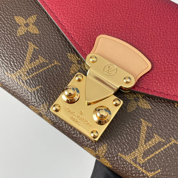 LV M58413 Pallas Wallet Burgundy Monogram Canvas 221570