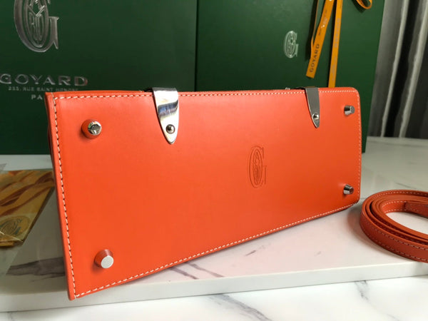 BORSA SAÏGON PM 28 IN TELA GOYARDINE ROSSA E ARANCIONE E PELLE DI VITELLO