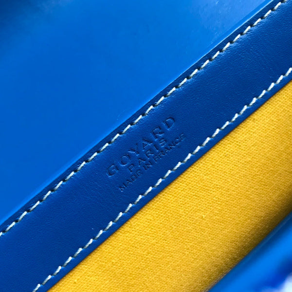 BORSA SAÏGON PM 28 IN TELA GOYARDINE BLU CURIOSO E PELLE DI VITELLO