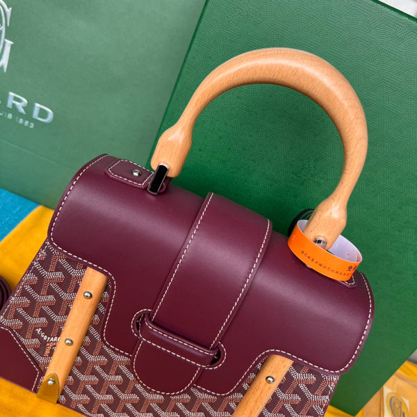 SAÏGON PM BAG 28 IN CANNON PINK GOYARDINE CANVAS AND CALFSKIN