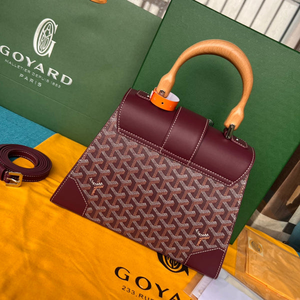 SAÏGON PM BAG 28 IN CANNON PINK GOYARDINE CANVAS AND CALFSKIN