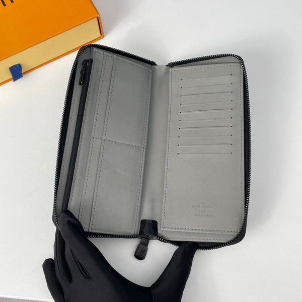 LV M81384 Zippy Vertical Wallet Monogram Shadow Calf Leather 221623