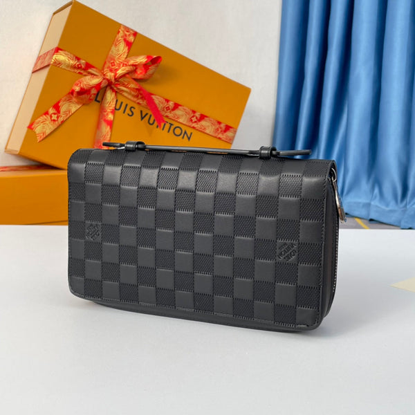 Portafoglio LV N61254 Zippy XL in pelle Damier Infini nera 221563