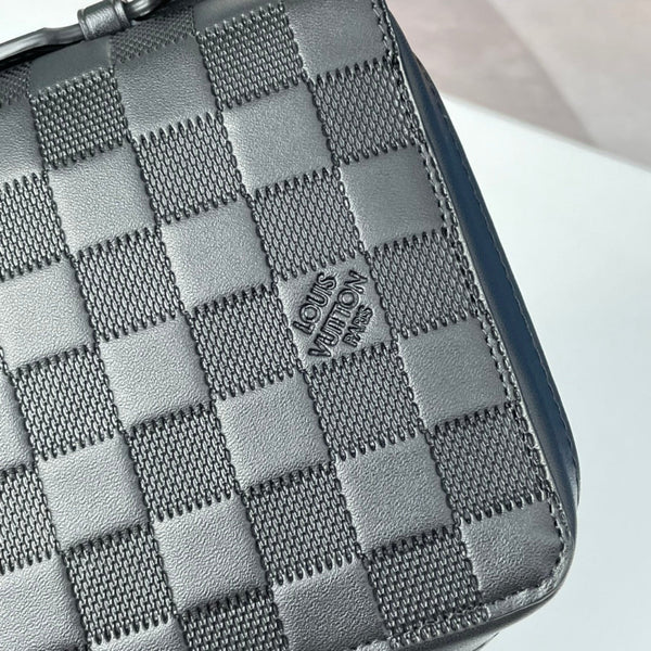 Portafoglio LV N61254 Zippy XL in pelle Damier Infini nera 221563