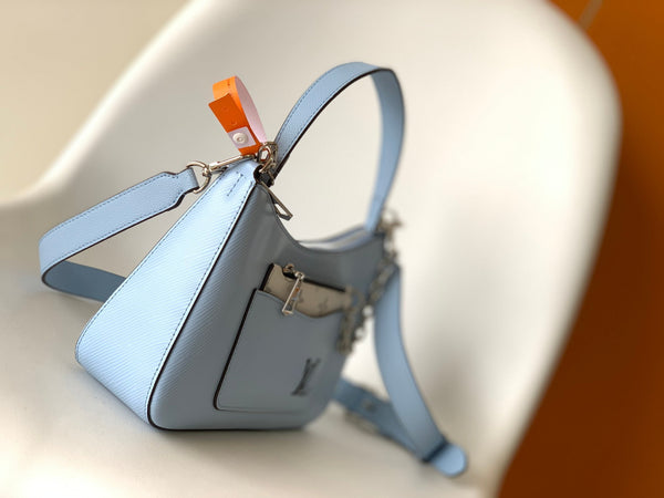 LV Marelle 25cm Blue Epi Grain Cowhide Metal HW