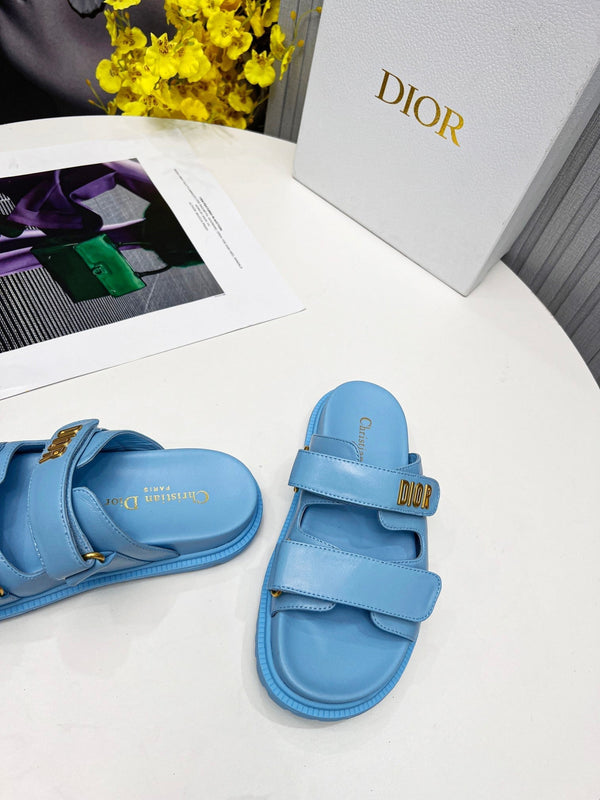 cd dioract dad sandal mule cloud blue lambskin