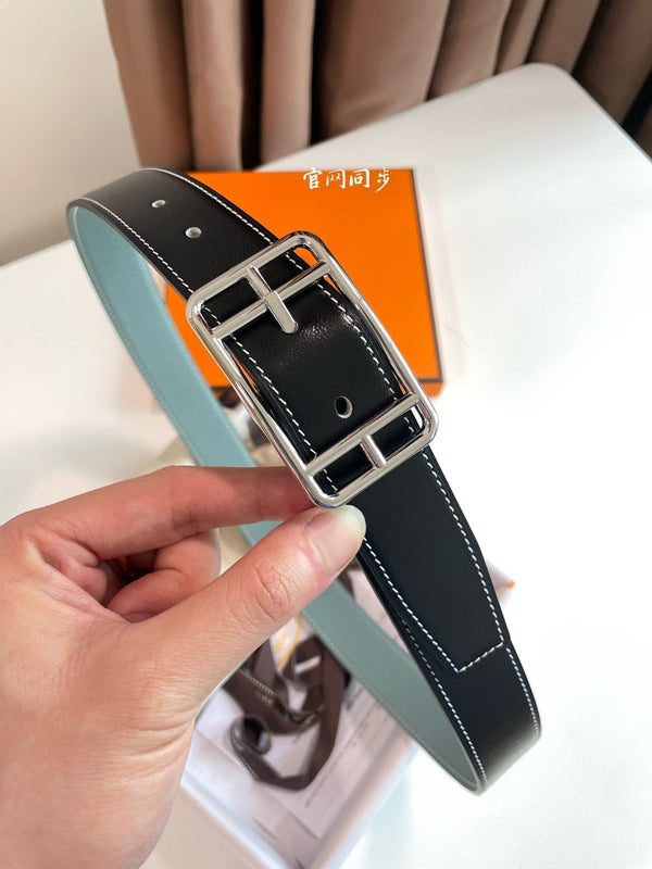 HM Cape Cod 32mm Reversible Belt Green Black Leather 187796