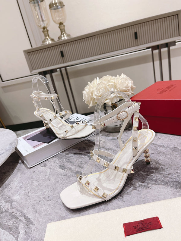 Sandali Valentino Rockstud con tacco 60 mm in pelle di pecora