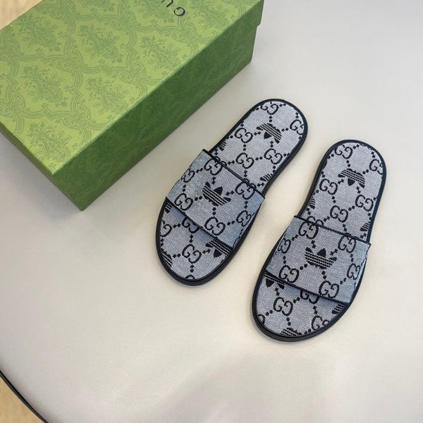 GG x Adidas Men's Slide Grey Canvas 558902