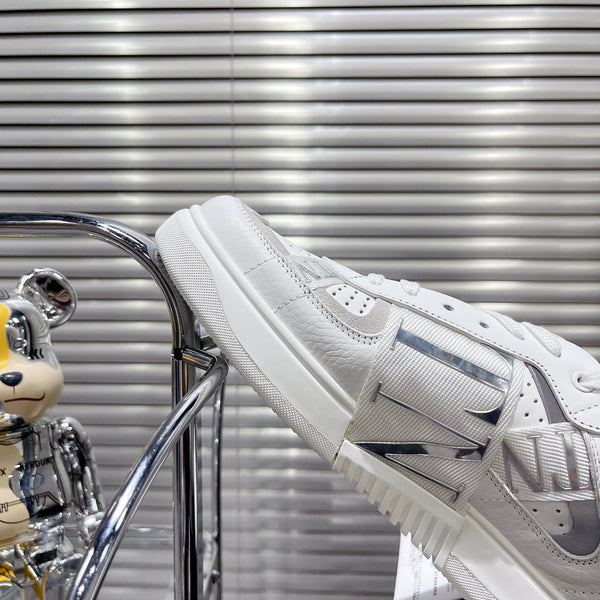 Valenti Low Top VL7N White Mix Grey Calfskin And Canvas 993731