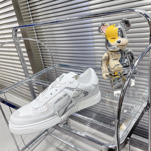 Valenti Low Top VL7N White Mix Grey Calfskin And Canvas 993731