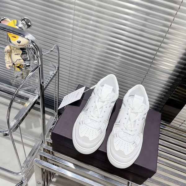 Valenti Low Top VL7N White Mix Grey Calfskin And Canvas 993731