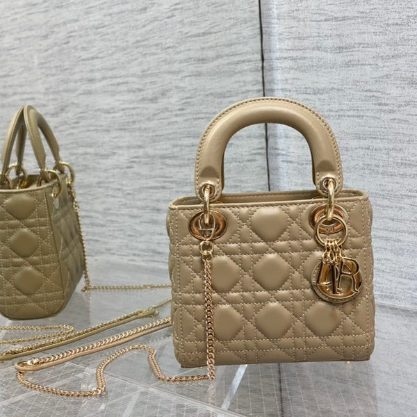 mini lady 17 cammello pelle di agnello