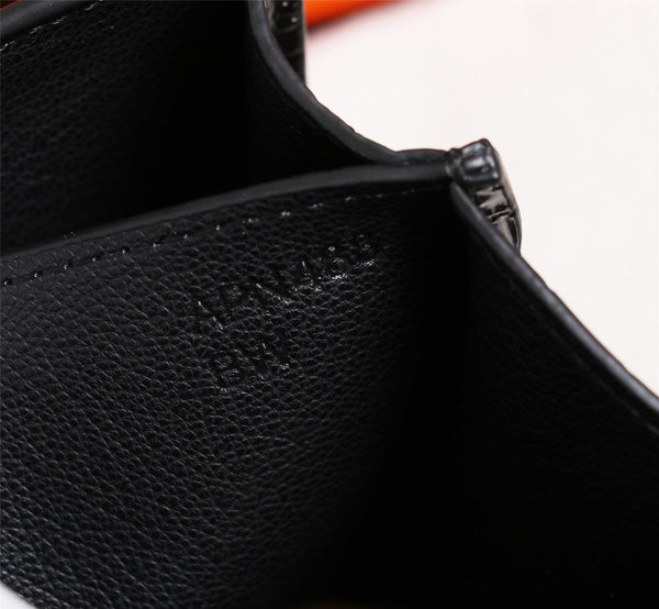 HM CONSTANCE 23 BLACK CROCODILE EMBOSSED CALFSKIN GOLD HARDWARE