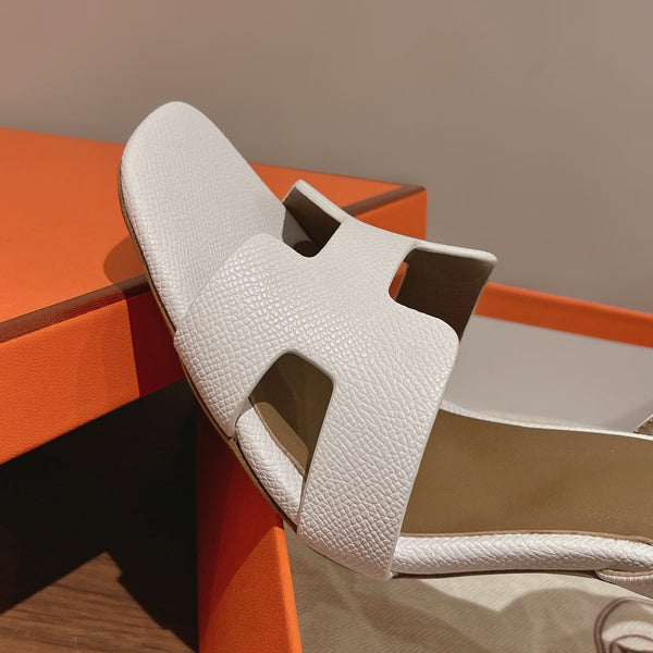 SANDALO SLINGBACK ETERNITE 105 BIANCO MIX PELLE DI AGNELLO MARRONE CHIARO