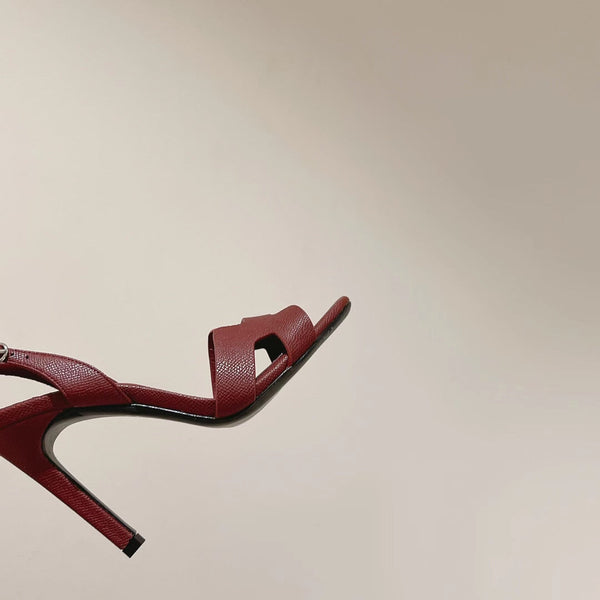 SANDALO SLINGBACK ETERNITE 105 IN PELLE DI AGNELLO TERRA D'OMBRA BRUCIATA