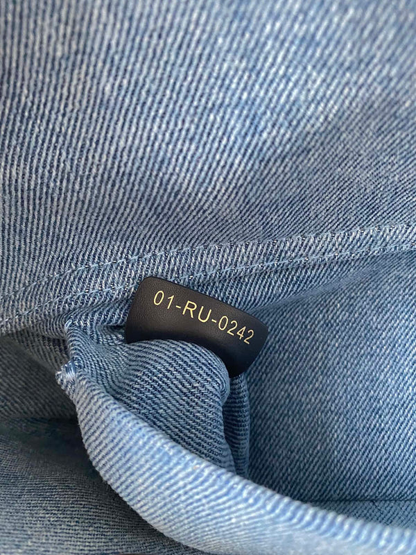 BORSA D-JOY MEDIA 26 IN DENIM MACROCANNAGE AZZURRO