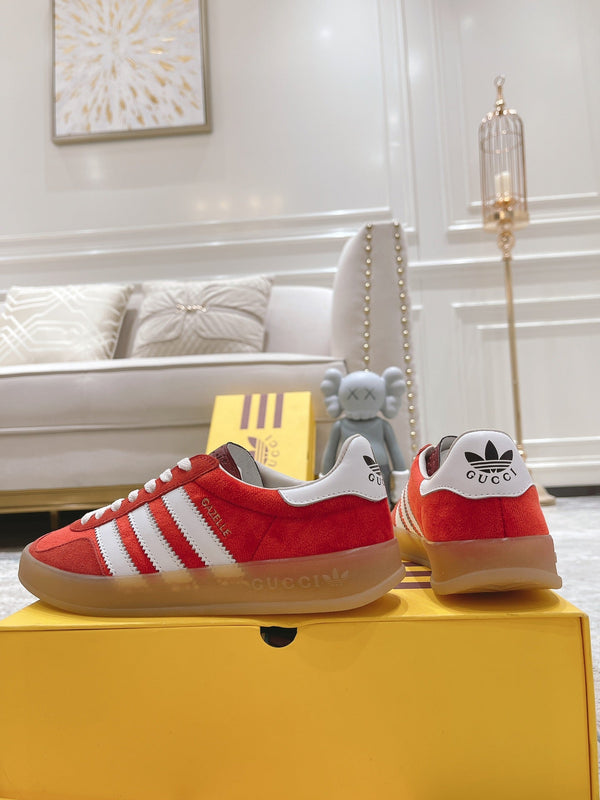 GG & ADIDAS GAZELLE SNEAKER RED SUEDE