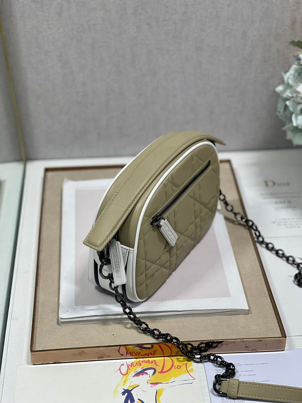 BORSA VIBE HOBO 22 IN PELLE DI VITELLO BEIGE ECRU