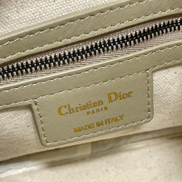 BORSA VIBE HOBO 22 IN PELLE DI VITELLO BEIGE ECRU