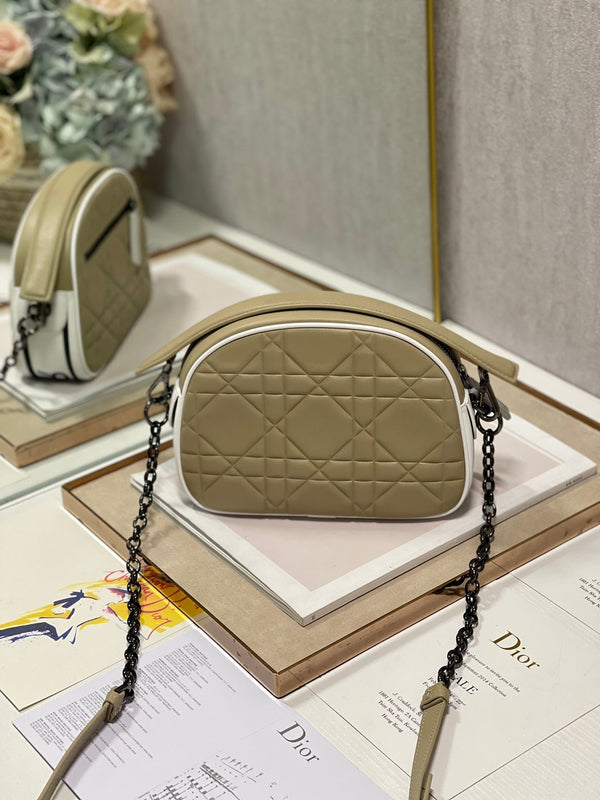 BORSA VIBE HOBO 22 IN PELLE DI VITELLO BEIGE ECRU