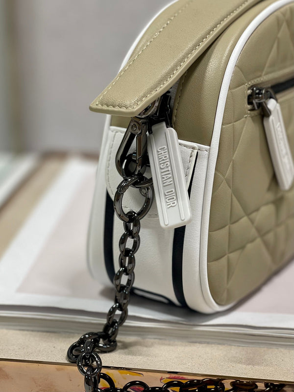 BORSA VIBE HOBO 22 IN PELLE DI VITELLO BEIGE ECRU