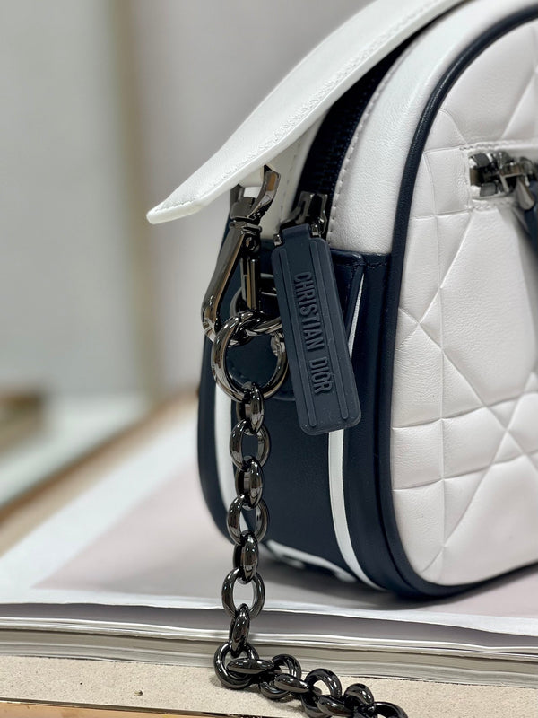 BORSA VIBE HOBO 22 IN PELLE DI VITELLO BIANCA