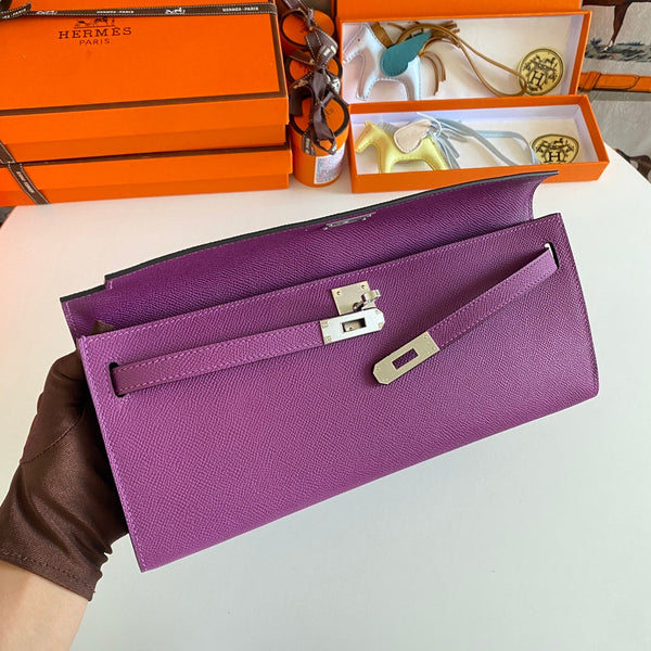 HM Kelly Cut 31 Pelle Epsom viola Hardware argento 229036