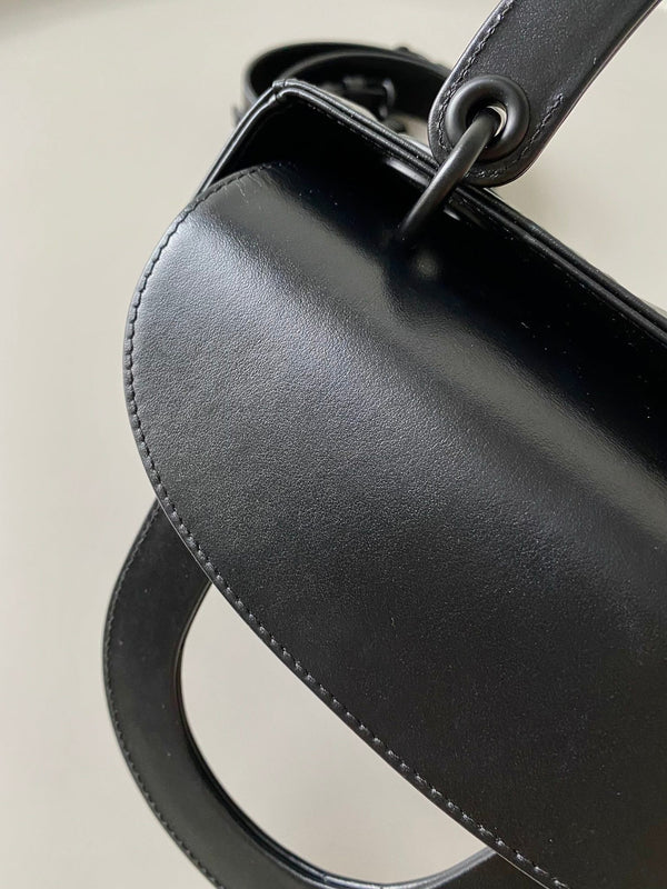 SMALL LADY 20 TUTTA NERA IN PELLE DI AGNELLO CON MOTIVO A DIAMANTE