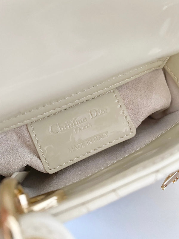 micro lady 12 vitello verniciato bianco