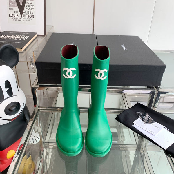Stivali da pioggia CC in gomma verde chiaro 204189