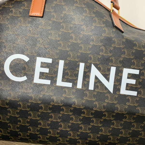 TRAVEL BAG 50 IN BLACK TRIOMPHE CANVAS WITH CELINE PRINT