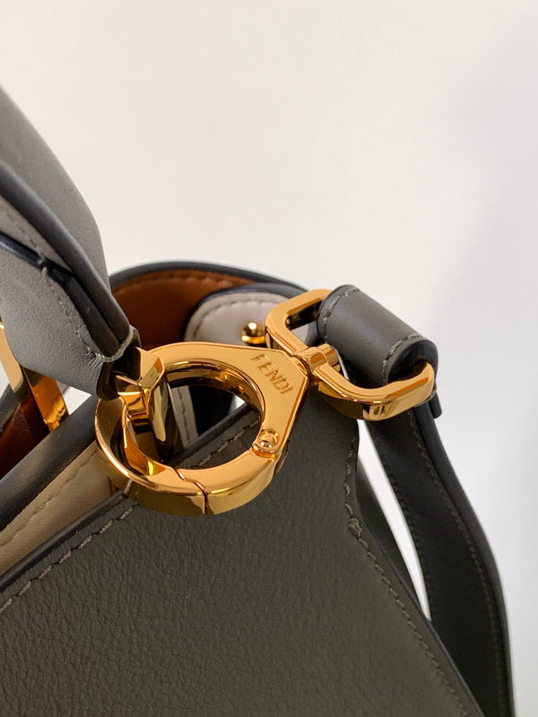 Peekaboo ISeeU Small 27cm Bag grey lambskin gold hardware