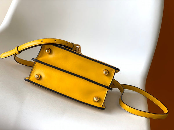 Peekaboo ISeeU Petite 20 Sac Cuir d'agneau jaune GHW