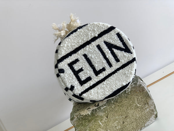 TRIPHOME 19 TESSUTO RICAMATO NERO BIANCO