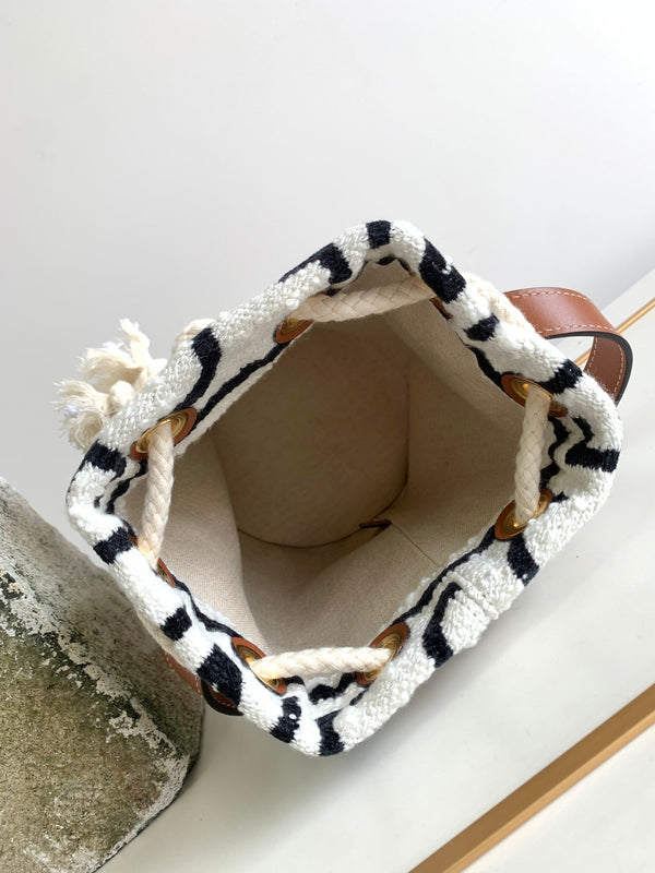 TRIPHOME 19 TESSUTO RICAMATO NERO BIANCO