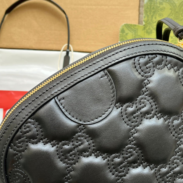 BORSA A TRACOLLA IN PELLE MATELASSÉ 23 IN PELLE DI VITELLO GOFFRATA NERA E FERRAMENTA ORO