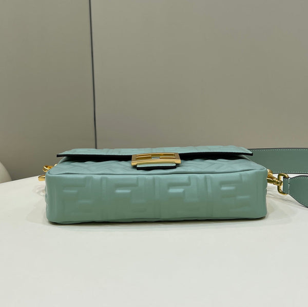 Baguette 27cm Powder Blue Lambskin Gold Hardware