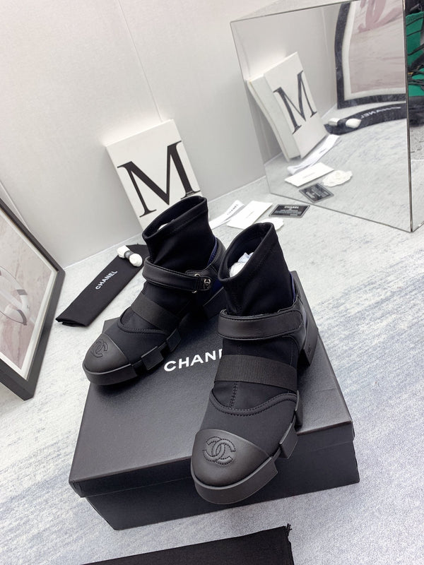 CC 26s Ankle Boots 4cm Canvas Leather 162986