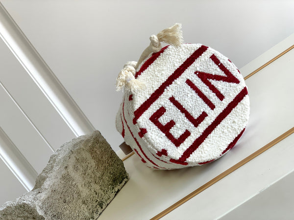 TRIPHOME 19 TESSUTO RICAMATO BIANCO ROSSO