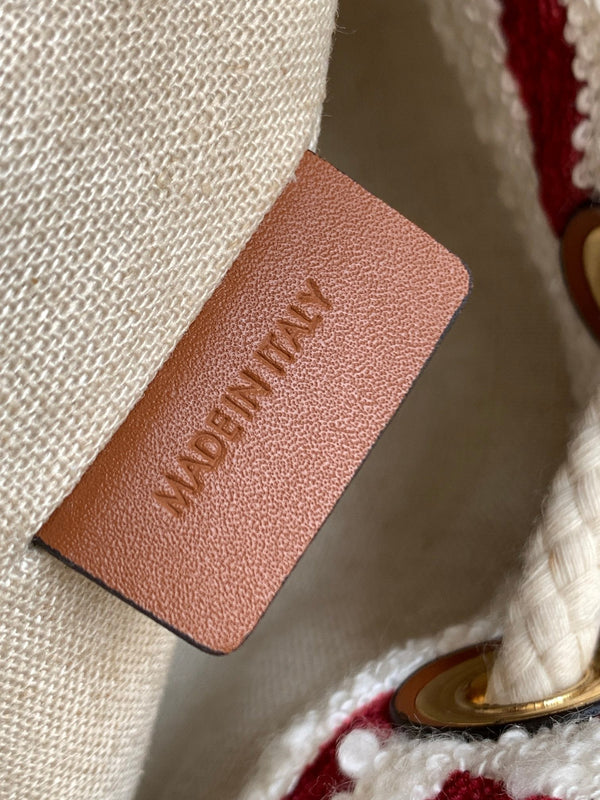 TRIPHOME 19 TESSUTO RICAMATO BIANCO ROSSO