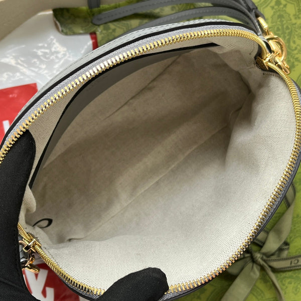 BORSA A TRACOLLA IN PELLE MATELASSÉ 23 IN PELLE DI VITELLO GOFFRATA GRIGIA, FERRAMENTA ORO