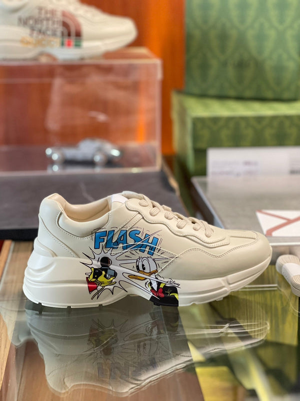 GG Men's Rhyton Sneaker Milk White Cowhide 524514