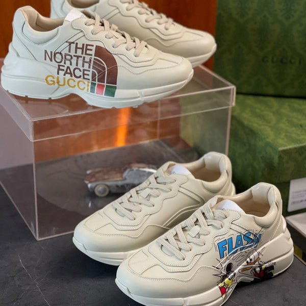 GG Men's Rhyton Sneaker Milk White Cowhide 524514