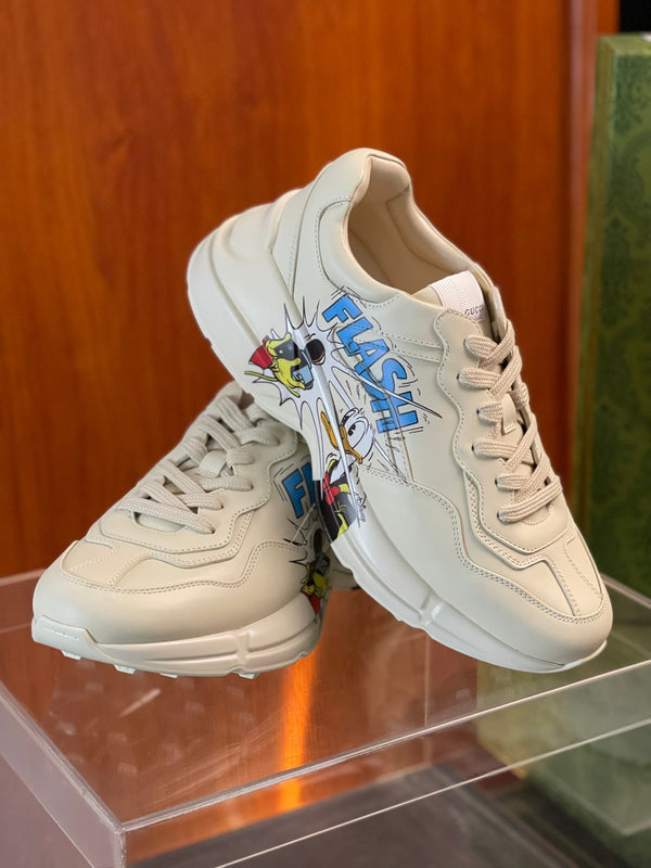 GG Men's Rhyton Sneaker Milk White Cowhide 524514