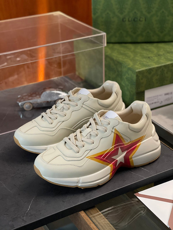 GG Men's Rhyton Sneaker Milk White Cowhide 524515