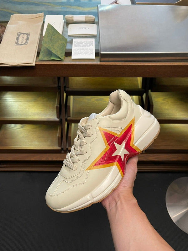 GG Men's Rhyton Sneaker Milk White Cowhide 524515