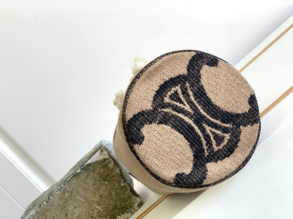 TRIPHOME 19 TESSUTO RICAMATO NERO BEIGE